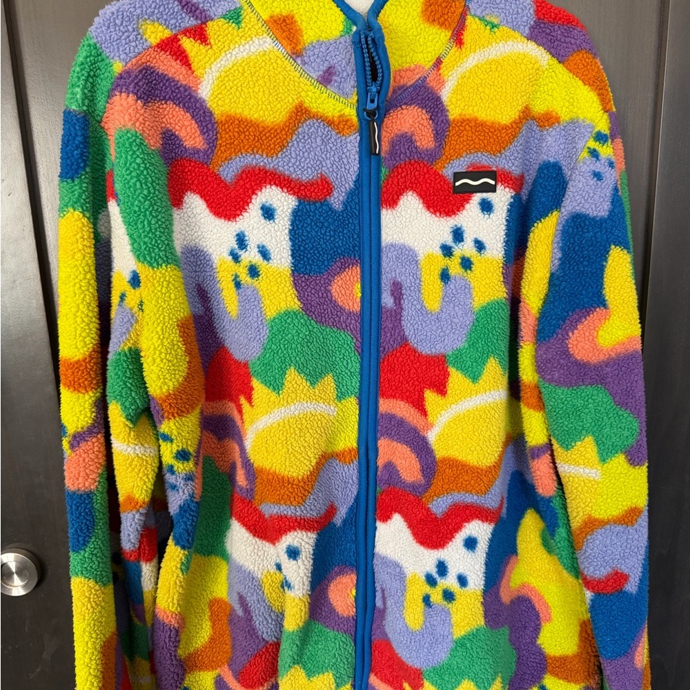 CrayolaAbstract Pattern Full-Zip Sherpa Jacket